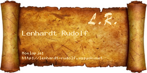 Lenhardt Rudolf névjegykártya